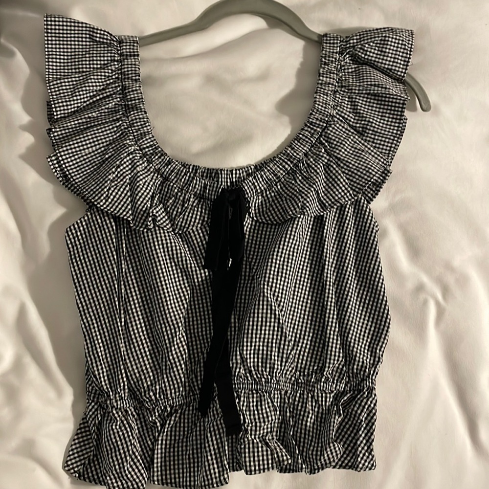 Checkered crop top